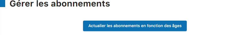 Bouton de mise à jour des abonnements