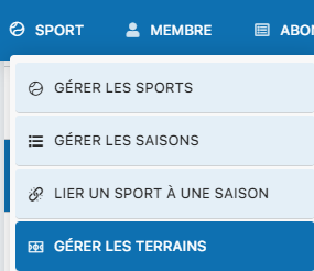 Terrains créés pour la saison été 2020
