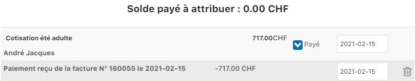 Résultat sur seconde facture - Vue 1