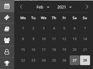 Calendrier avec dates disponibles